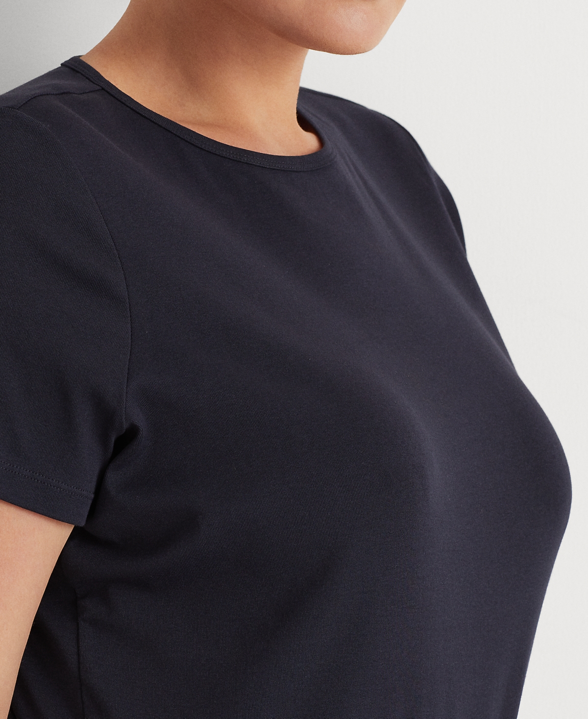 Lauren Ralph Lauren Plus Size Stretch Cotton T-Shirt