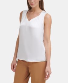 Sleeveless V-Neck Blouse