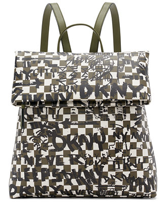 DKNY Tilly Graffiti Foldover Backpack & Reviews - Handbags