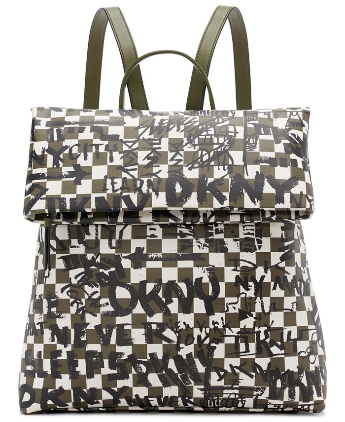 DKNY Tilly Graffiti Foldover Backpack Macy s