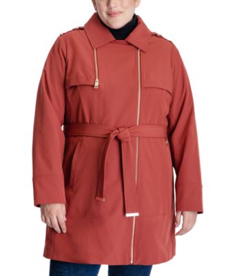 michael kors plus size trench coat