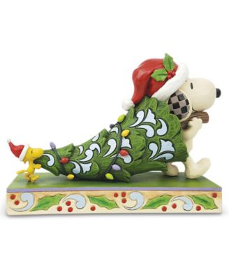 Jim Shore - Snoopy Carrying Christmas Tree Figurine