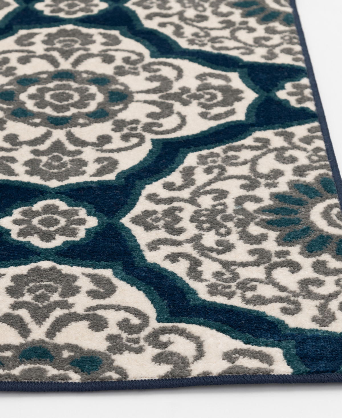 Closeout! Portland Textiles Loggia Carroll Runner Outdoor Area Rug -Cream