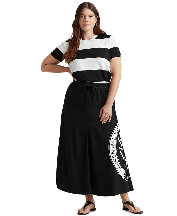 Lauren Ralph Lauren PlusSize Logo Ripstop Midi Skirt Macy's