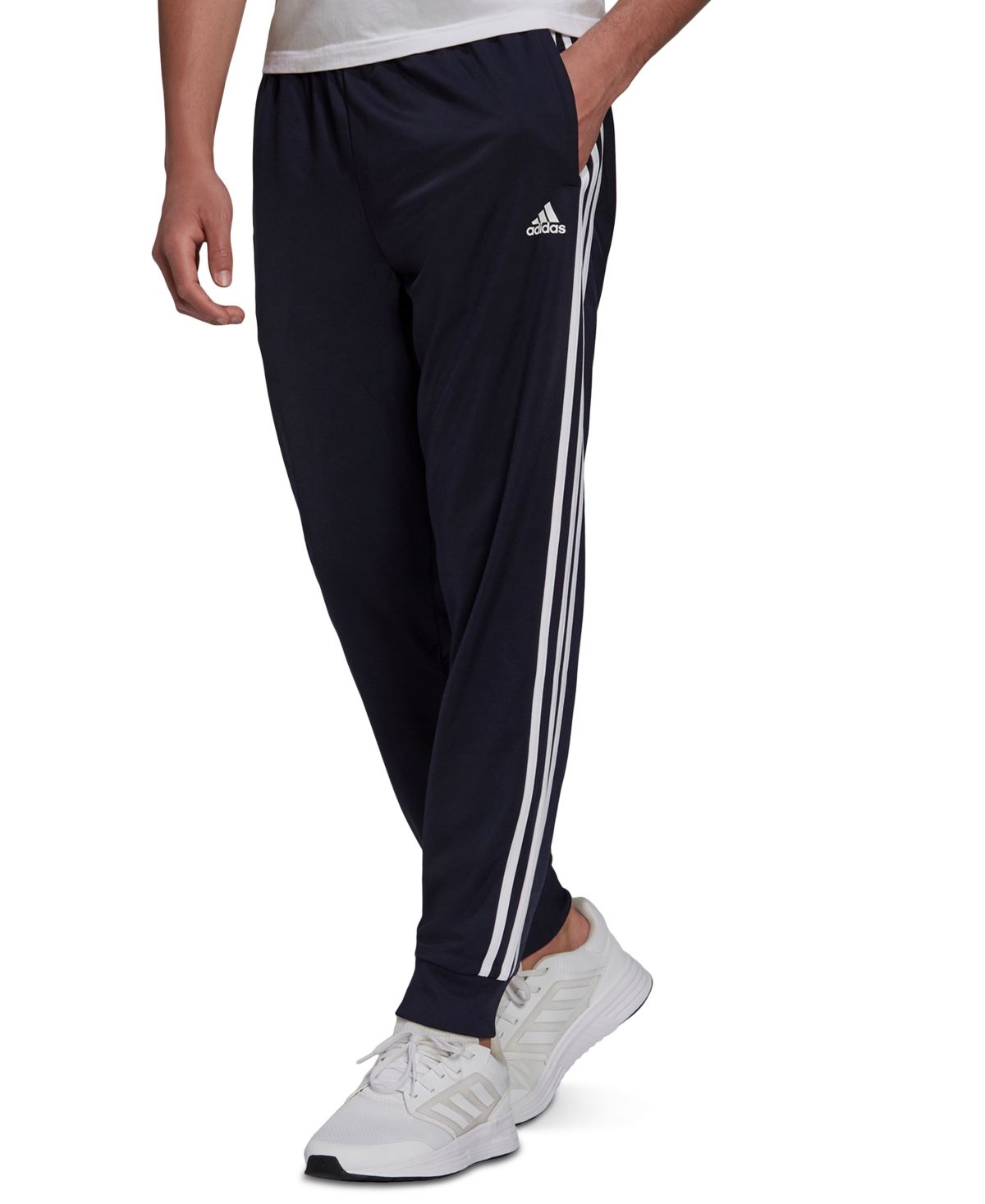 Shop Adidas Originals Men's Tricot Jogger Pants In Legend Ink,white