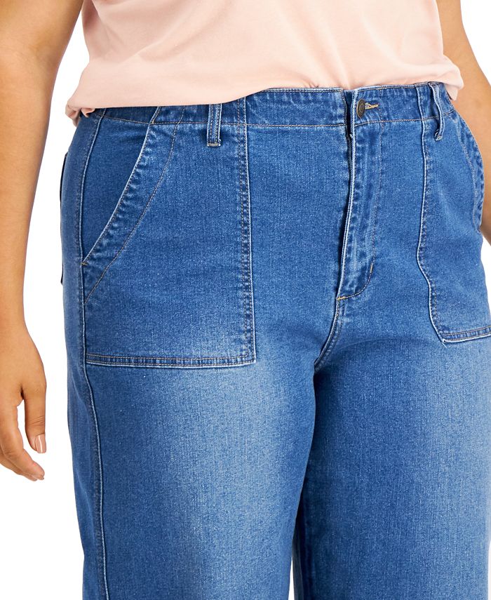 Gogo Jeans Trendy Plus Size WideLeg Jeans Macy's