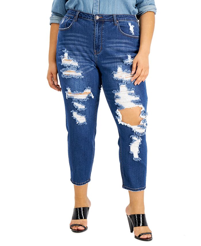 Gogo Jeans Trendy Size Ripped Mom Macy's