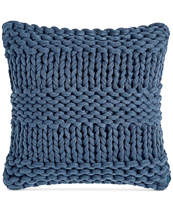 Oake Chunky Knit Decorative Pillow, 18 x 18, Created for Macy's - Macy's