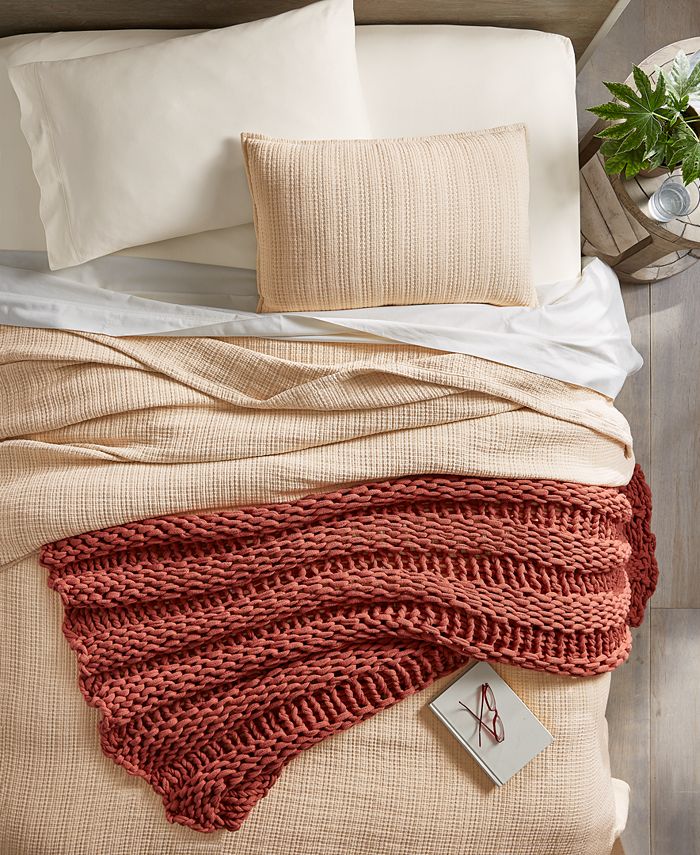 Oake Chunky Knit Throw, 50" x 60", Created for Macy's & Reviews Home