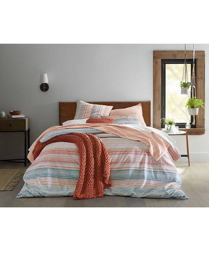 Oake Colorblock Printed Stripe Comforter Sets, Created for Macy's - Macy's