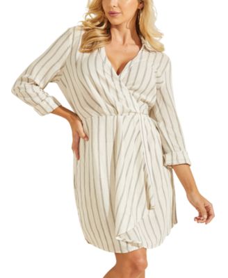 macys guess white dress
