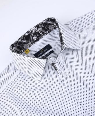 Men's Slim Fit Business Nautical Button Down Dress Shirt