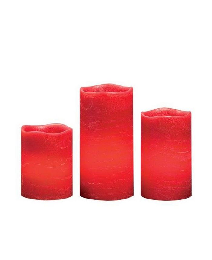 Whitehurst LED Pillars Candle, Set of 3 Macy's
