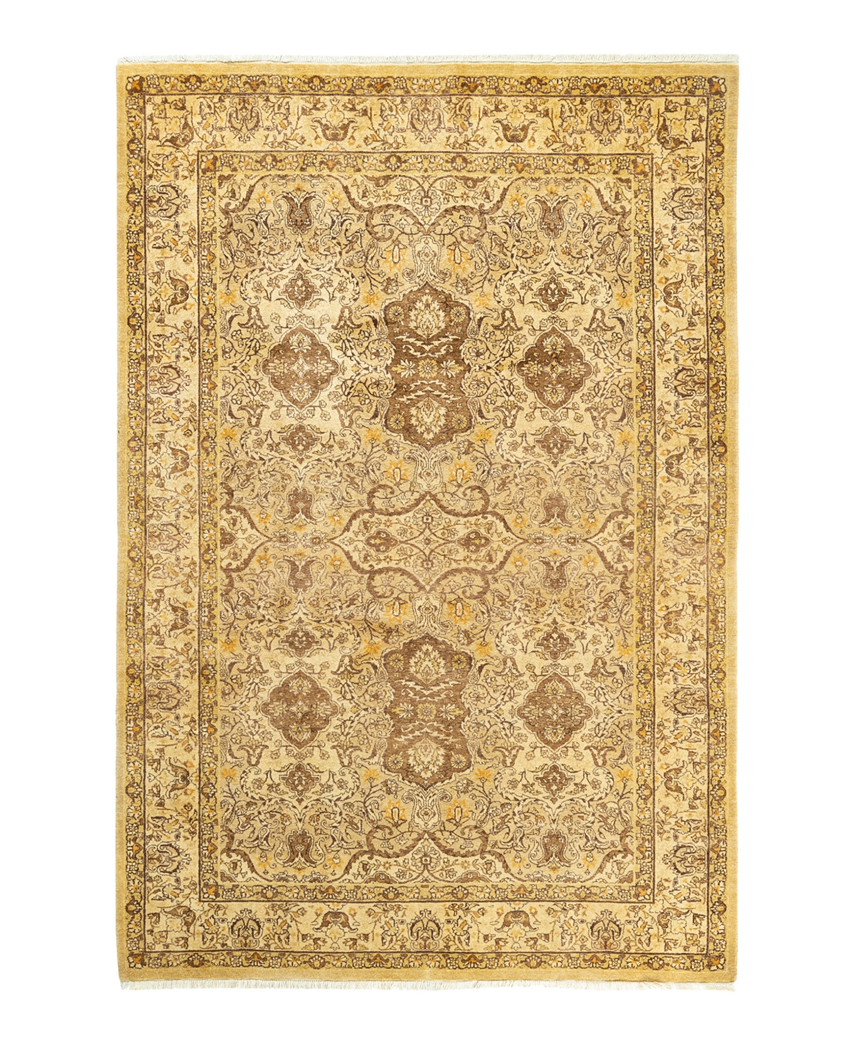 Closeout! Adorn Hand Woven Rugs Mogul M1429 5'3in x 7'10in Area Rug - Gold-Tone