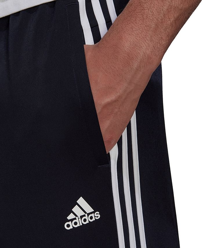 adidas Primegreen Essentials Warm-Up Open Hem 3-Stripes Track Pants - Black