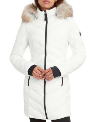 faux fur puffer jacket women's