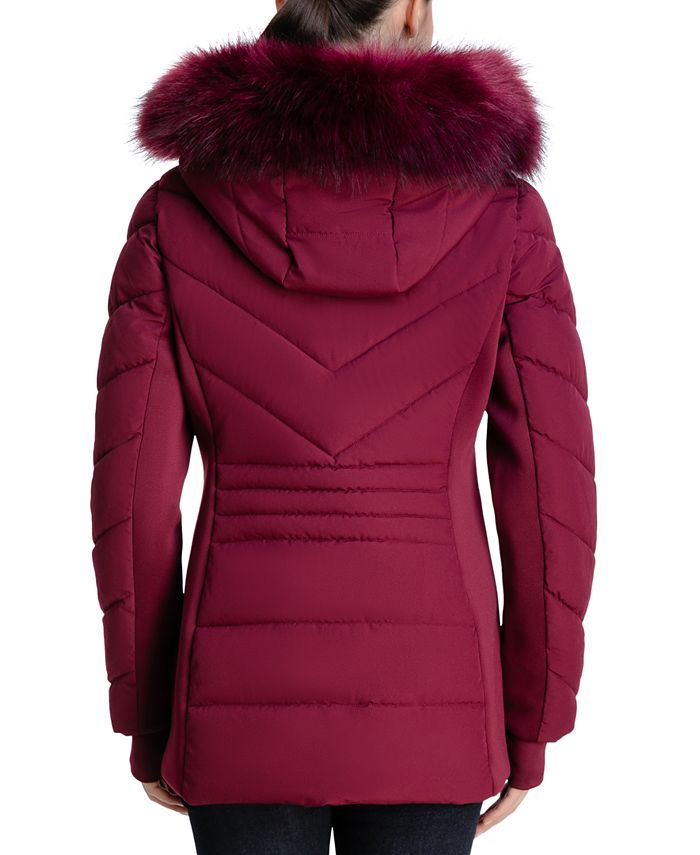 Michael Kors Women's FauxFurTrim Hooded Puffer Coat & Reviews Coats