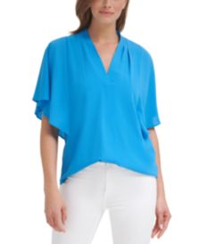 Draped V-Neck Top