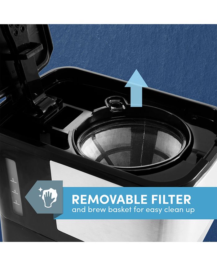 Elite Gourmet 5 Cup Automatic Brew & Drip Coffee Maker with Pause