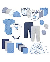Blues & Gray 6-12 Months MSRP $24.50 Boy's 4 Piece Layette Gift Set 