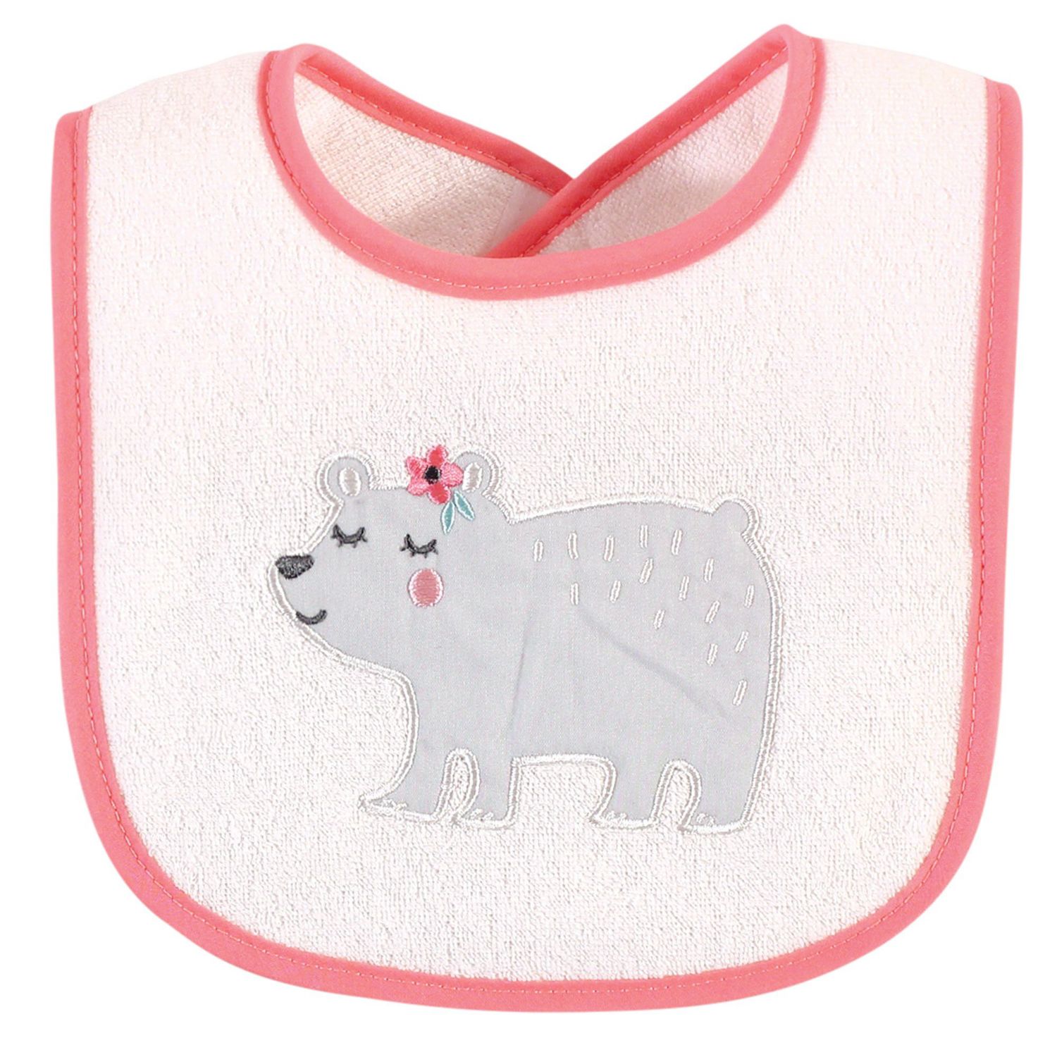 Girls Cotton Terry Drooler Bibs with Fiber Filling