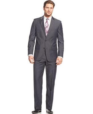 Alfani Charcoal Solid Suit - Suits & Suit Separates - Men - Macy's