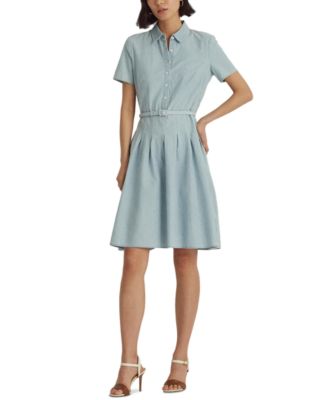 Short Sleeve Chambray Dress