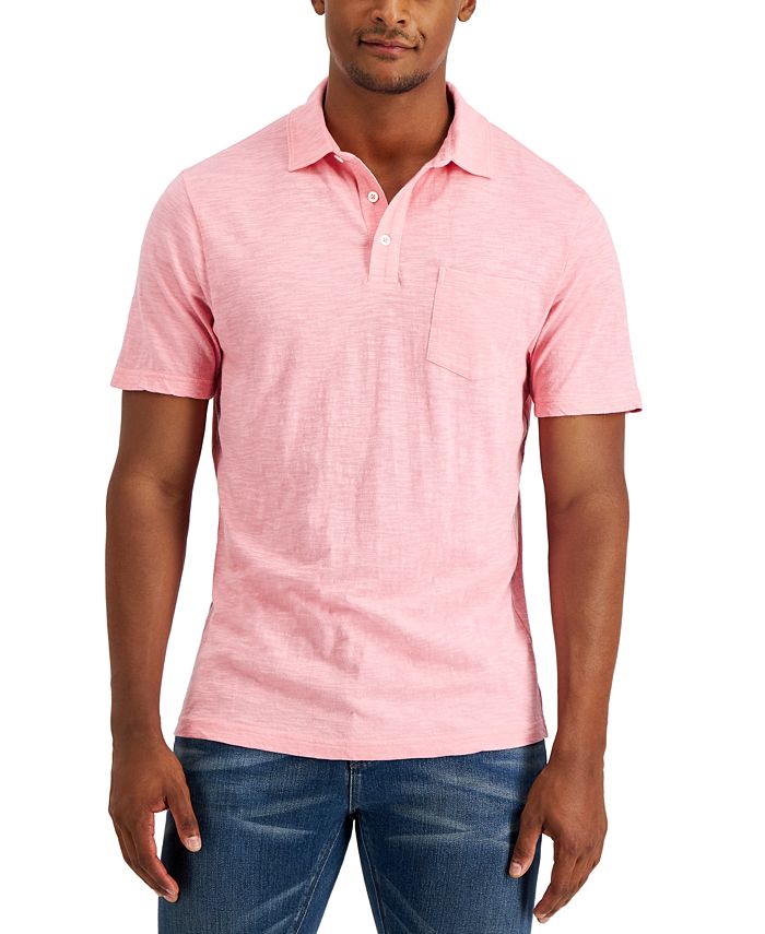 Club Room Men's Regular-Fit Textured Polo Shirt, Created for Macy's ...