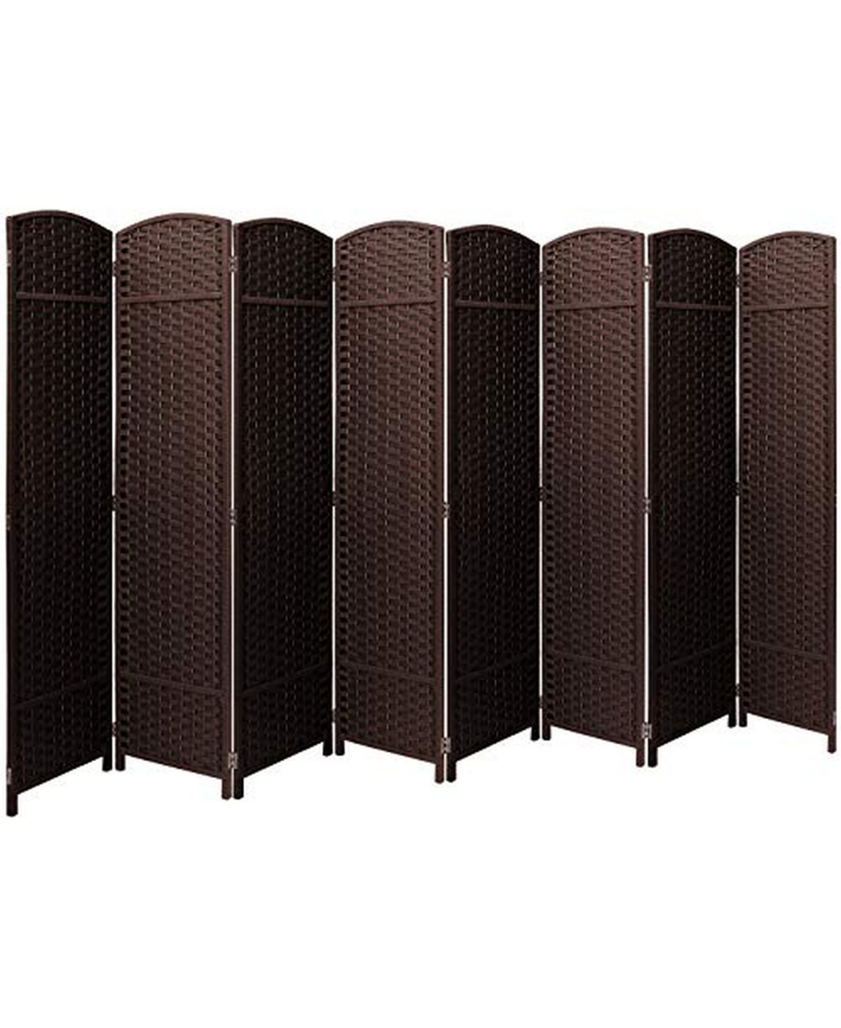 8-Panel Room Divider - Chocolate