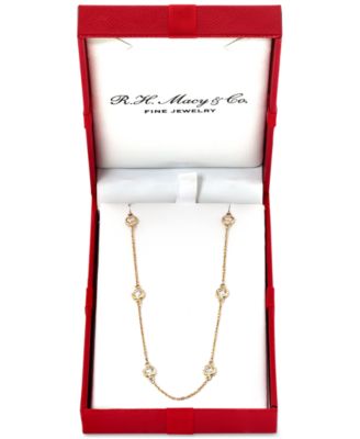 EFFY&reg; Diamond Bezel 20" Statement Necklace (1 ct. t.w.)  in 14k White, Yellow or Rose Gold 