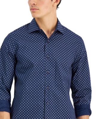 Alfani Men's Mini Medallion Print Shirt, Created for Macy's