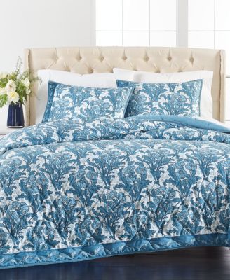 Martha Stewart sold blue white floral king quilt