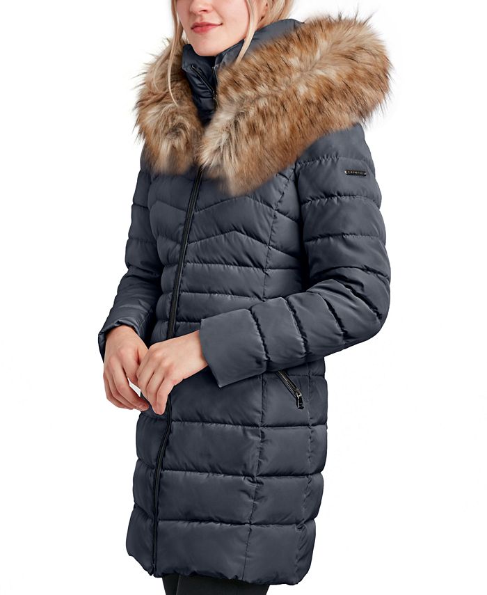 Laundry by Shelli Segal Women's FauxFurTrim Hooded Puffer Coat