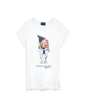 Big Girls Team Usa Polo Bear Cotton Jersey T-shirt