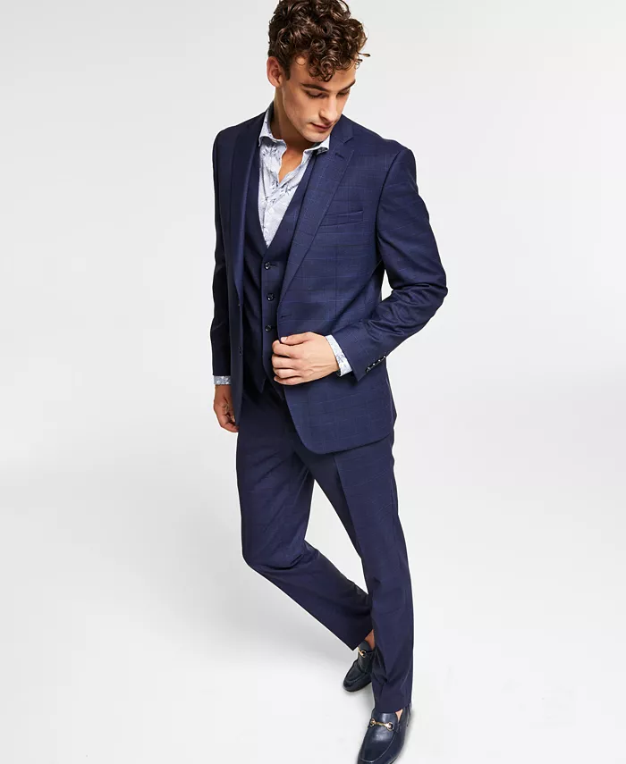 Men's Slim-Fit Solid Wool Suit Separates - thumbnail 8