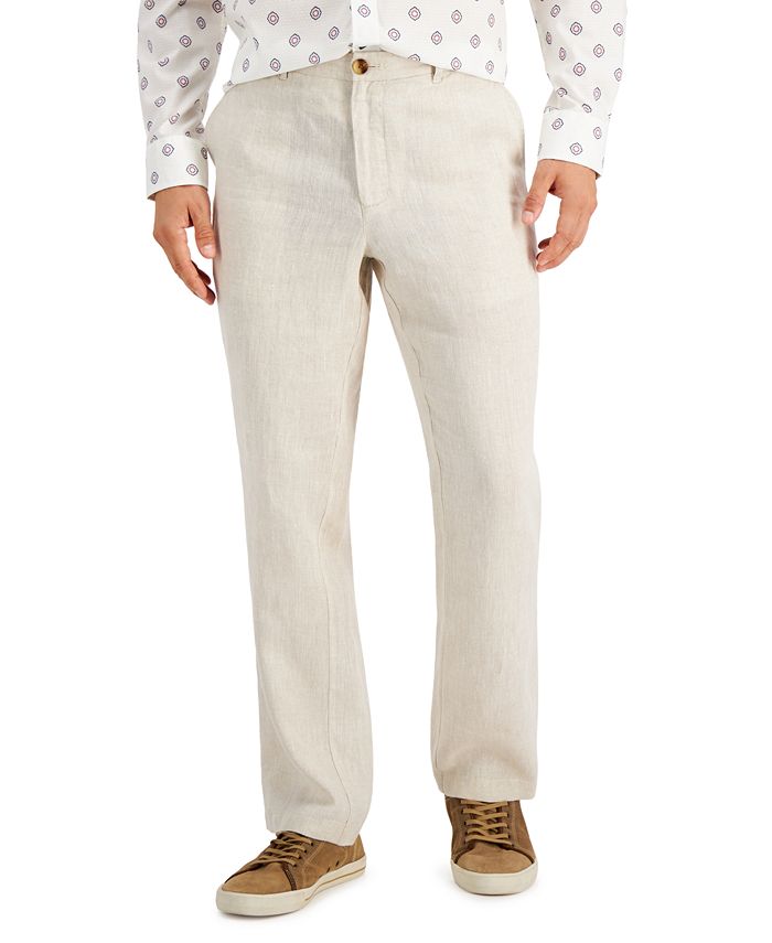 Club Room Men's Linen Pants, Created for Macy's & Reviews - Pants - Men ...