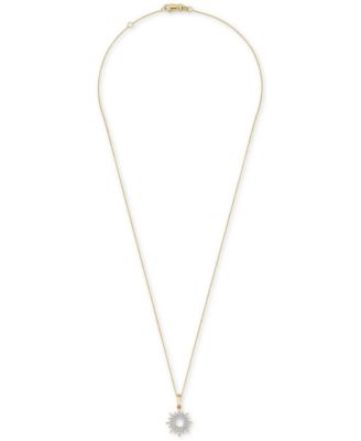 Diamond Sun Pendant Necklace (1/10 ct. t.w.) in 14k Gold Created for Macy's (Also available in Black Diamond)