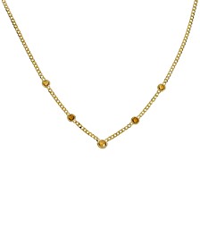 Citrine Bezel 18" Statement Necklace (3 ct. t.w.) in 14k Gold-Plated Sterling Silver