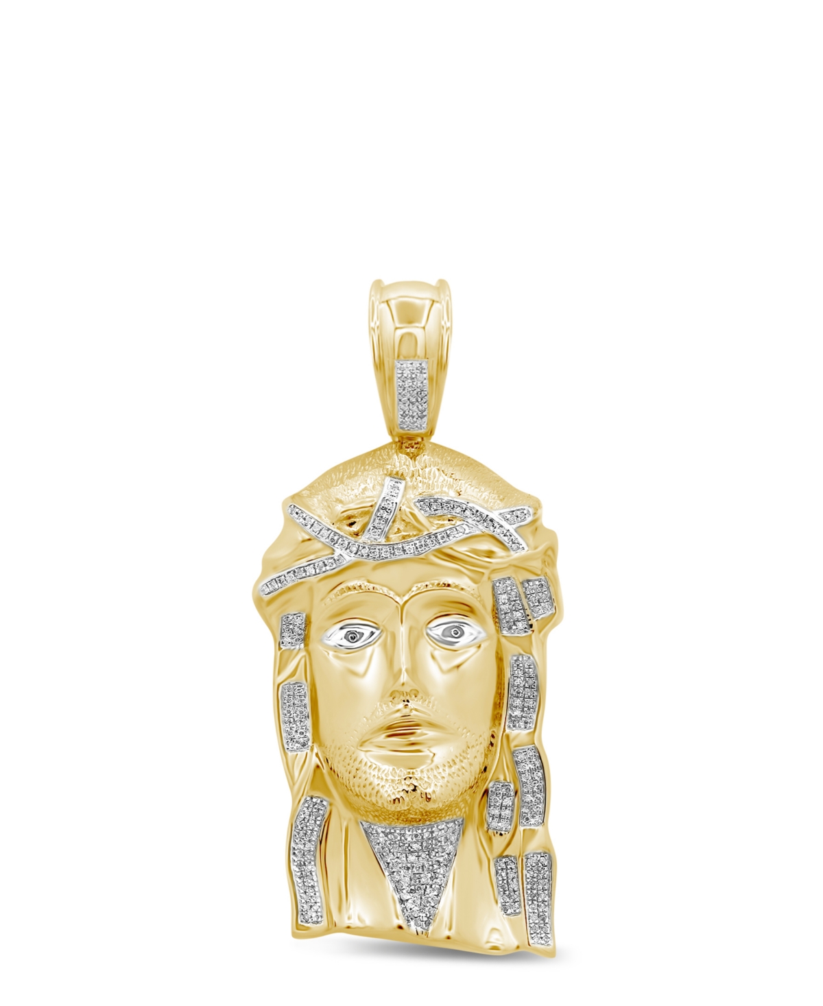 Macy's Men's Diamond Pharaoh Pendant (1/2 Ct. T.w.) In 14k Gold-plated Sterling Silver