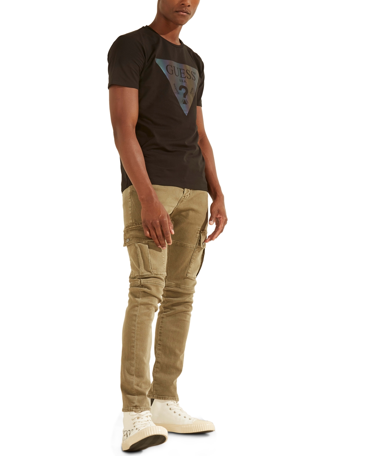 Men's Color Shades Logo T-Shirt - Black