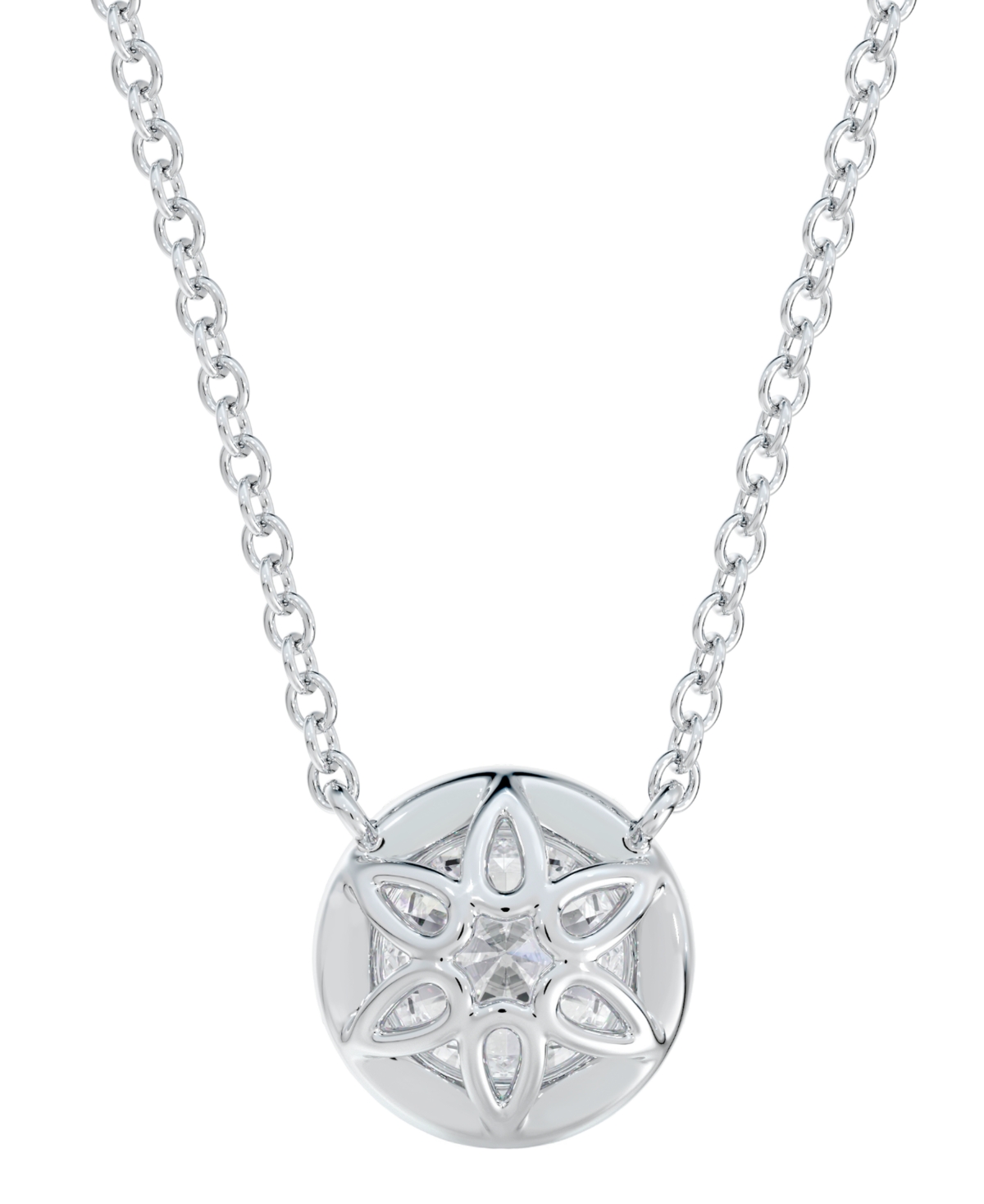 Portfolio by De Beers Forevermark Diamond Halo Pendant Necklace (1 ct. t.w.) in 14k + extender - White Gold