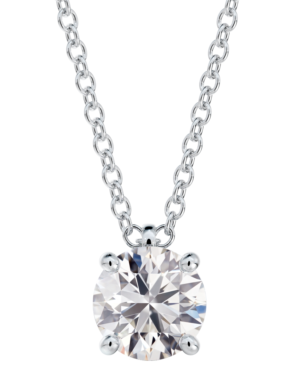 De Beers Forevermark Portfolio by De Beers Forevermark Diamond Solitaire Pendant Necklace (1/2 ct. t.w.) in 14k White or Yellow Gold, 16" + 2" extender