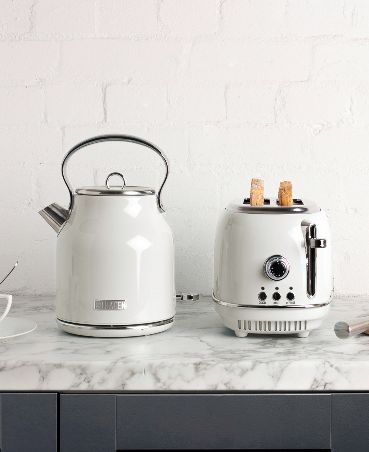 Haden Heritage 2-slice Wide Slot Toaster In White