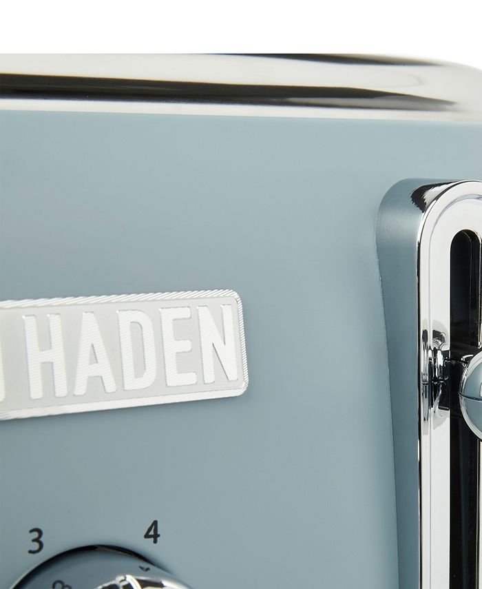 Haden Highclere 4Slice, Wide Slot Toaster with Bagel and Defrost Settings Browning Control