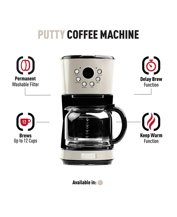Haden Dorset Modern 12Cup Programmable Coffee Maker with Strength