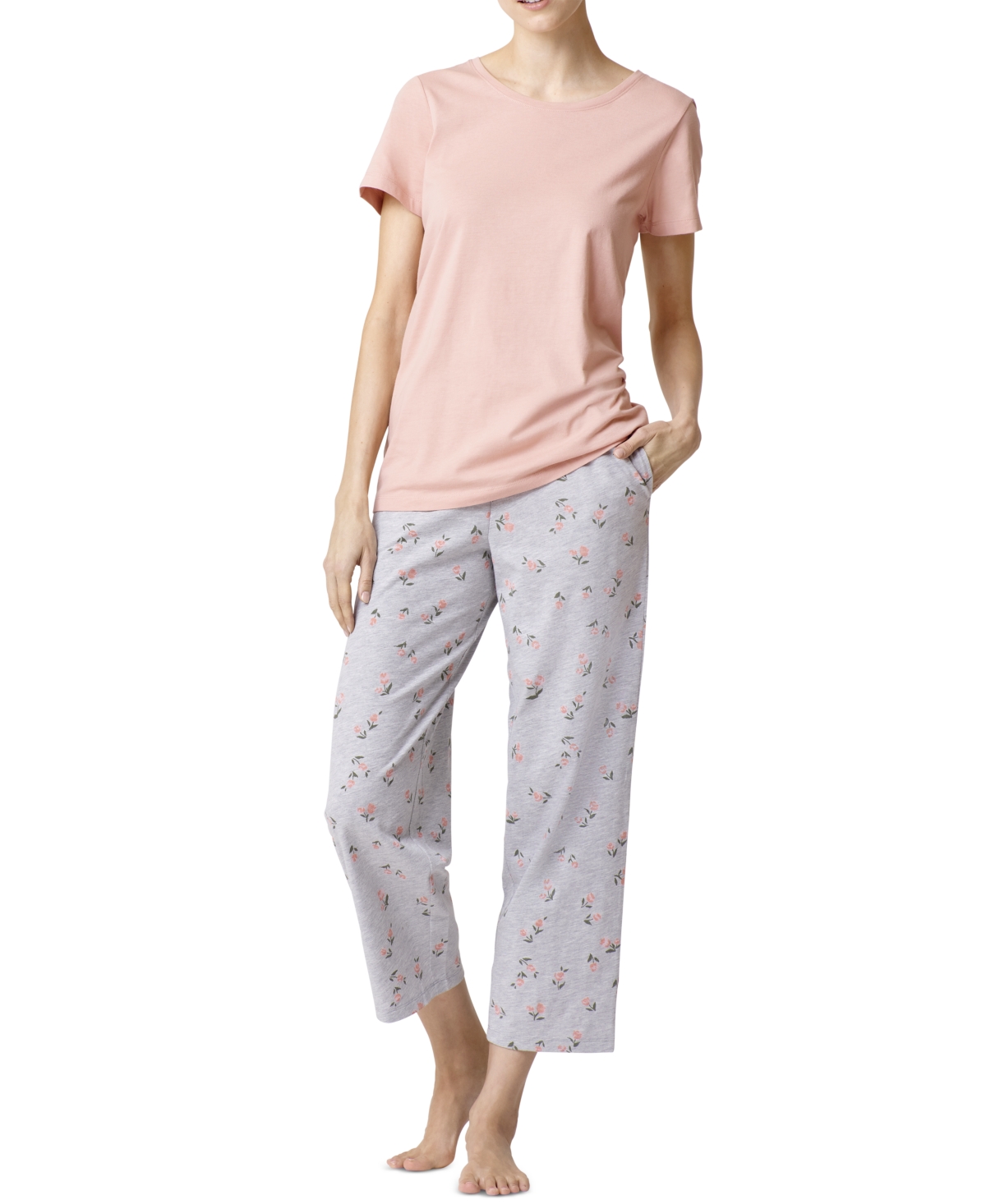 Hue Modern Classic Skimmer Pajama Set In Purple ModeSens