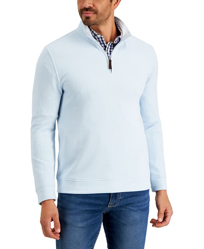 Club Room Men s Birdseye Quarter Zip Pullover Created for Macy s