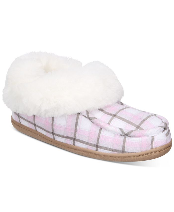 Verandering Dempsey Verbinding Charter Club Women's Faux-Fur-Trim Pink Plaid Boot Slippers, Created for  Macy's & Reviews - Slippers - Shoes - Macy's