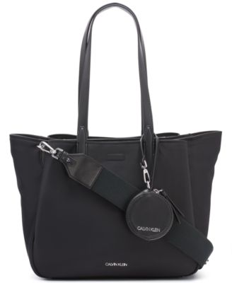 calvin klein nylon tote black