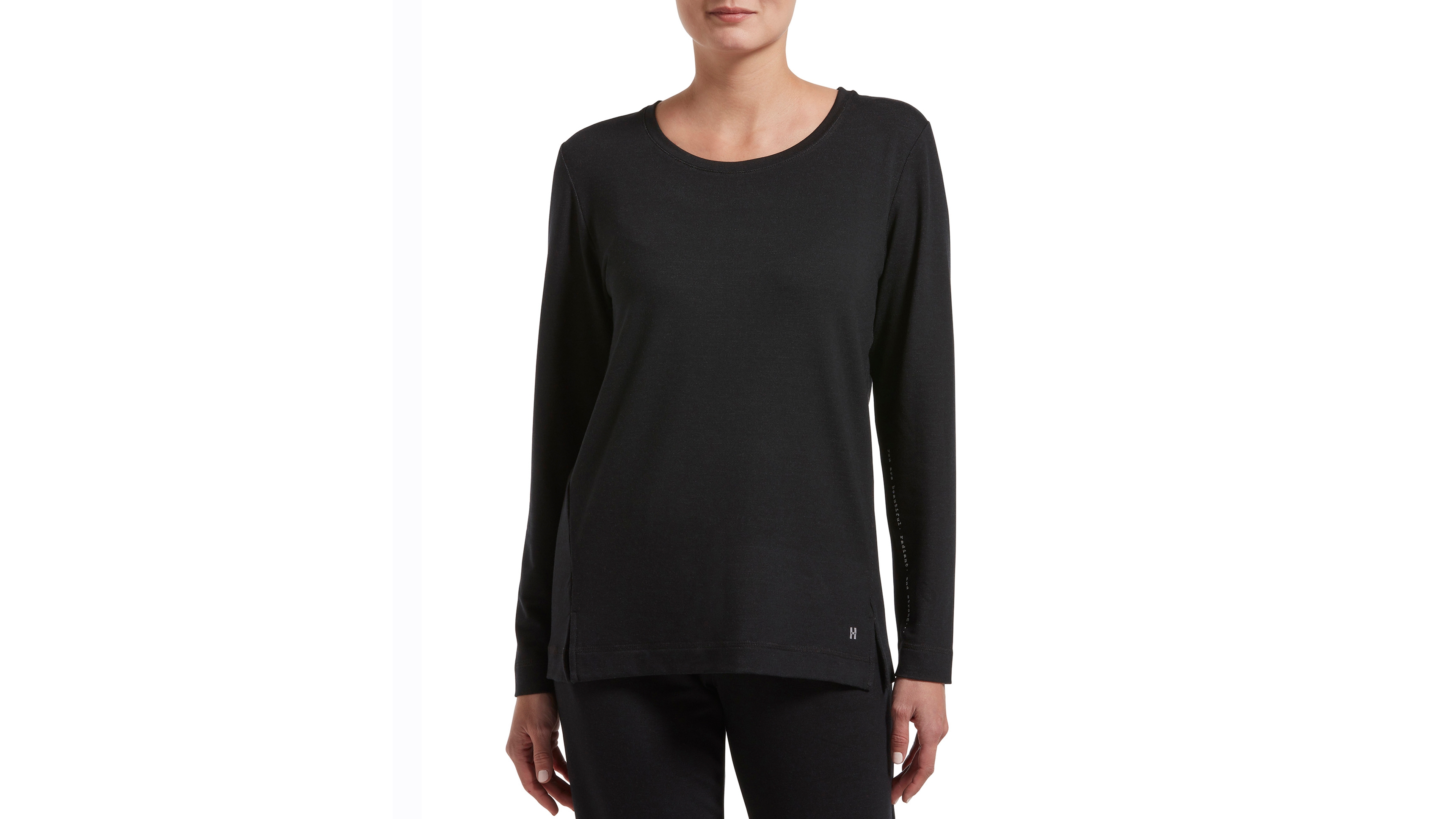 Hue Solid Long Sleeve Lounge T-Shirt